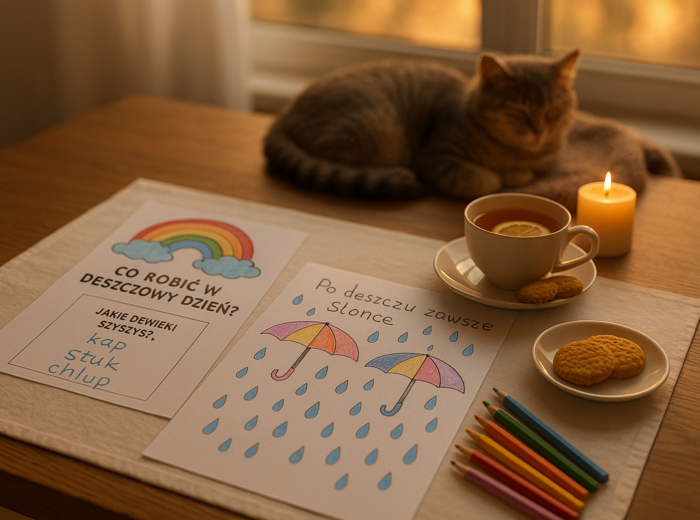 Karta pracy "Co robić w deszczowy dzień?"