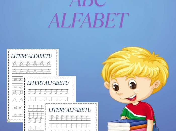 PISANIE PO ŚLADZIE ABC ALFABET