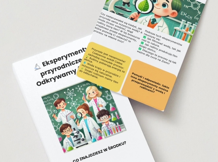 Eksperymenty przyrodnicze. Fotosynteza. Woda w filtrze z piasku