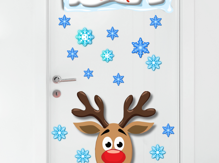 ŚWIĄTECZNA dekoracja na drzwi - grafika XXL