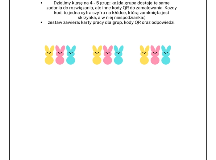 Matematyczna Wielkanoc - kl.7 i 8.