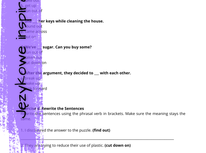 Phrasal Verbs & Adjectives! E8 - Egzamin ósmoklasisty