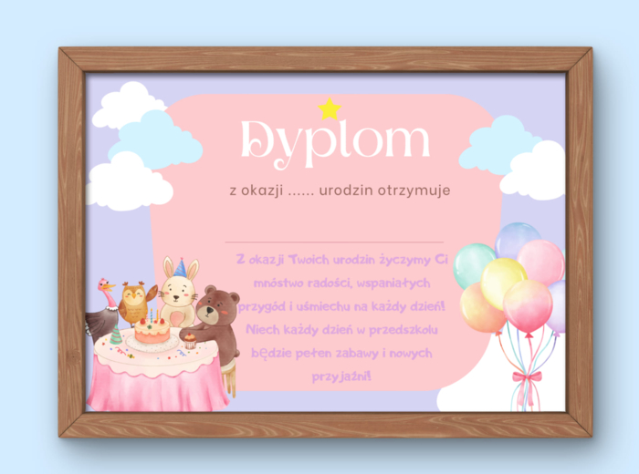 🎂 ZESTAW DYPLOMÓW URODZINOWYCH 🎂