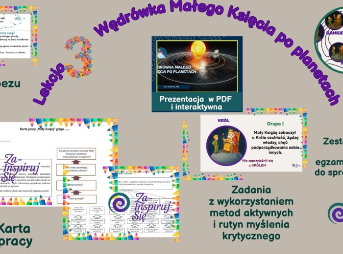 Mały Książę- scenariusz, karty pracy, AI