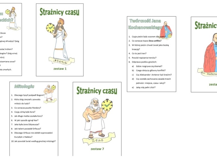 Strażnicy czasu - mini karty do kreatywnych powtórek z j. polskiego