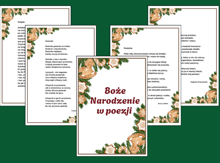 BOŻE NARODZENIE W POEZJI – biblioteka – świetlica – WIERSZE – GAZETKA - wersja 2