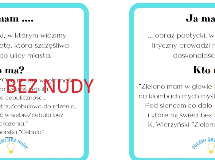 Obrazy poetyckie - Ja mam, kto ma