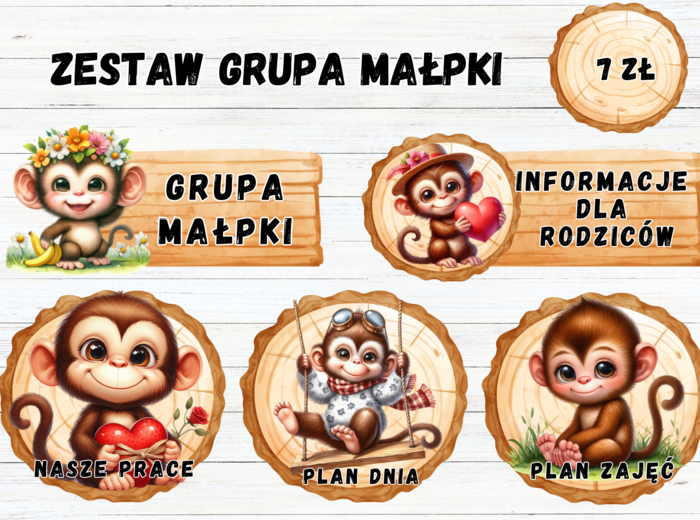 ZESTAW GRUPOWY GRUPA MAŁPKI