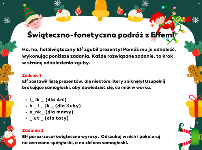 Świąteczno-fonetyczna podróż z Elfem!