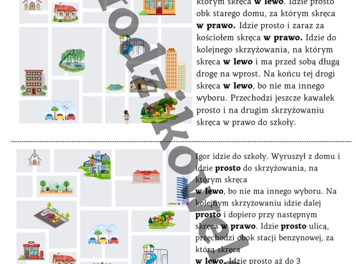 Droga do szkoły-orientacja przestrzenna