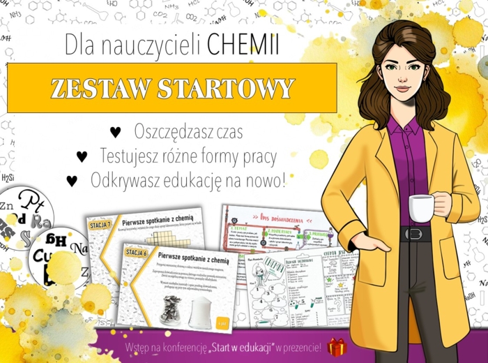 PAKIET startowy dla nauczycieli CHEMII – karty pracy i pomysły na ciekawe lekcje.