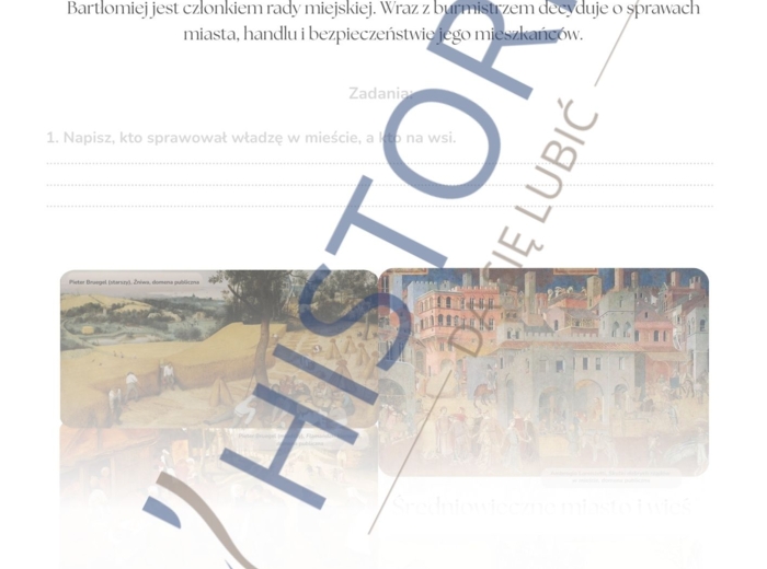 Średniowieczni mieszczanie i chłopi