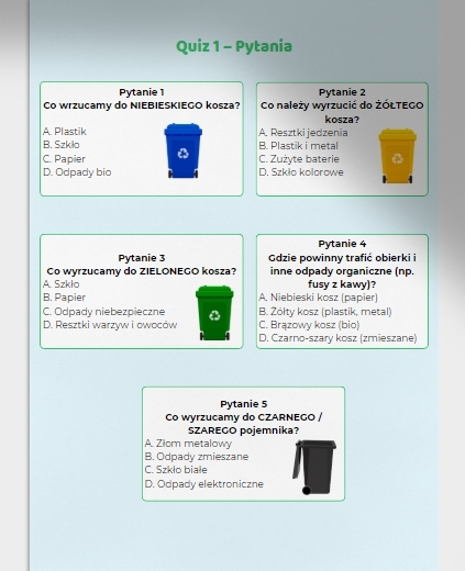 Quizy z wiedzy przyrodniczej. Ochrona środowiska i ekologia. 3 QUIZY