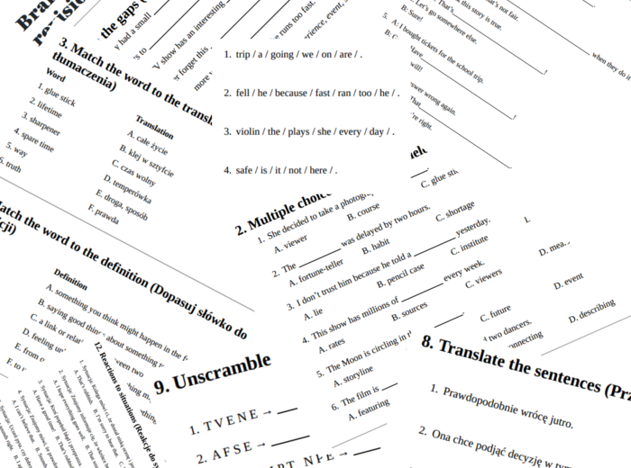 Brainy 6 – Unit 3 – vocabulary revision