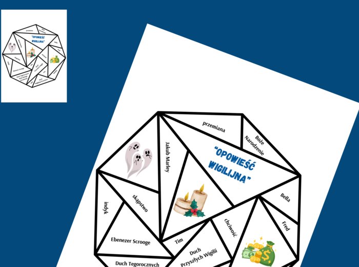 OPOWIEŚĆ WIGILIJNA – układanka – puzzle – egzamin – powtórka