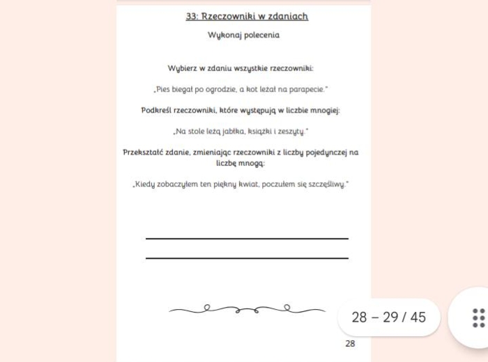 Zadania na zajęcia korekcyjno-kompensacyjne, klasy 4-8