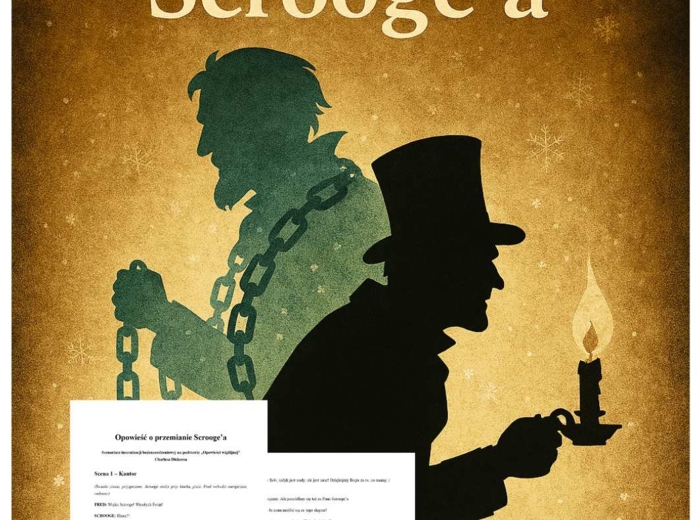 Opowieść o przemianie Scrooge’a. Scenariusz inscenizacji bożonarodzeniowej na podstawie „Opowieści wigilijnej” Charlesa Dickensa