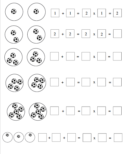 Mnożenie - zadania wprowadzające