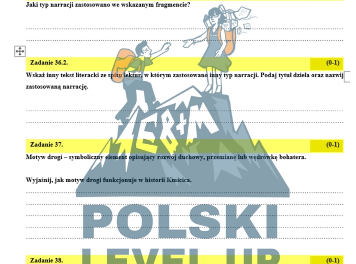 Test (51 zadań+tematy wypracowań P +R)_Potop_Polski Level Up