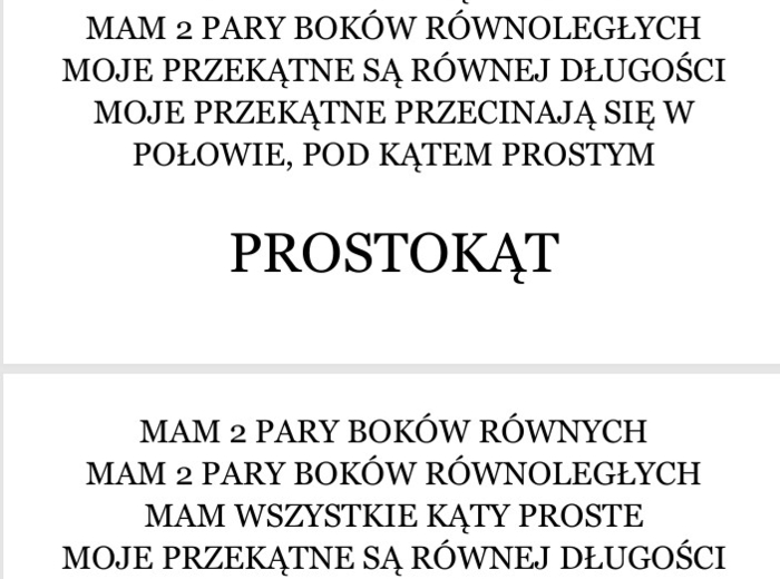 Czworokąty (własności) - scenariusz lekcji (praca w grupach) + materiały