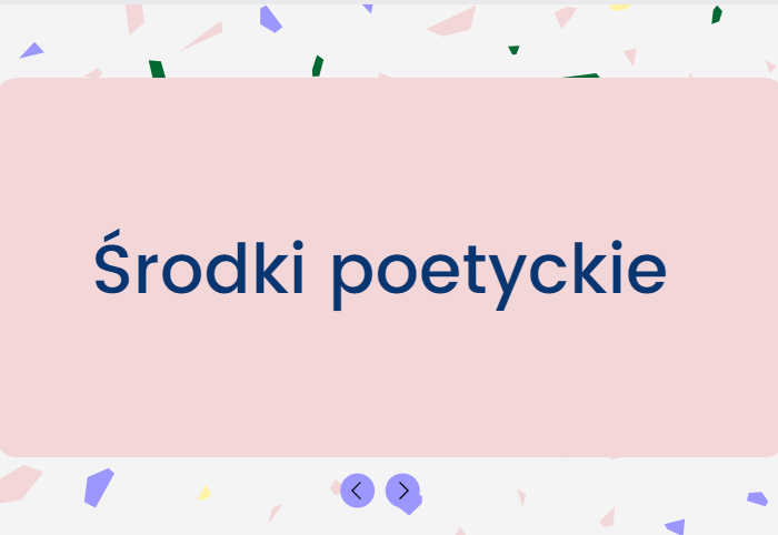Środki poetyckie - prezentacja