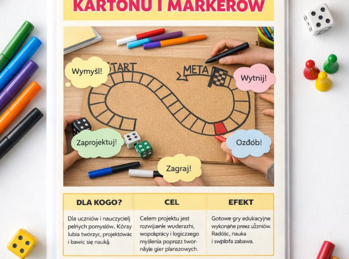 Planszówki DIY z kartonu i markerów