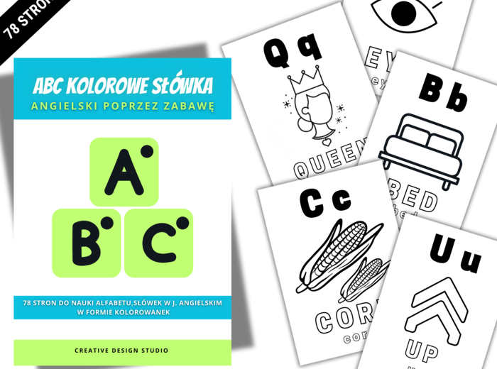 Kolorowy Angielski – Alfabet i Słówka do Nauki i Zabawy