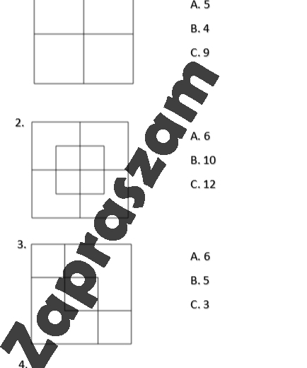 Ile jest kwadratów? - karta pracy