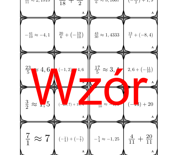Domino - Dodawanie liczb wymiernych | matematyka