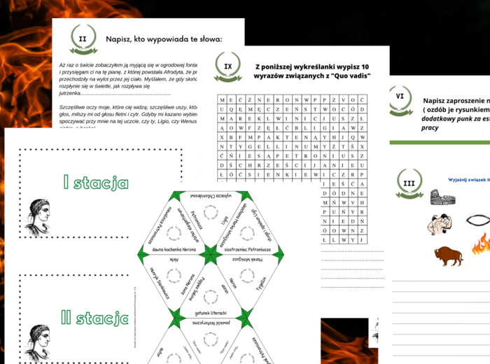 "QUO VADIS" – stacje zadaniowe - lektura - kl.7-8 - egzamin