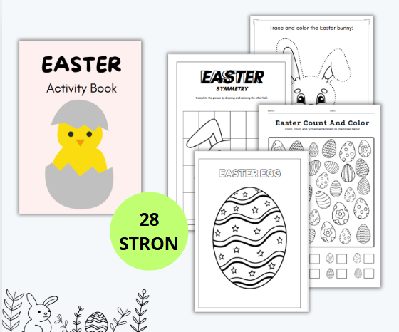 EASTER ACTIVITY BOOK, EASTER, COLORING, EXERCISES, CREATIVE, SPRING