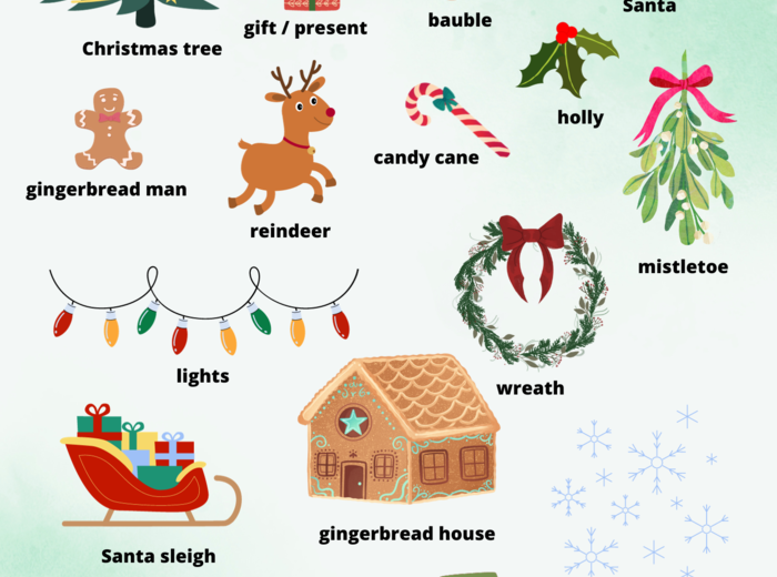Merry Christmas picture dictionary