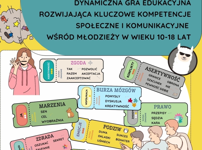 Powiedz to słowo! Umiejętności społeczne. Gra edukacyjna dla młodzieży