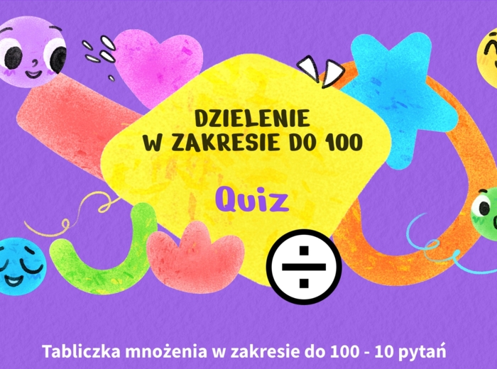 😍Tabliczka mnożenia do 100 - dzielenie interaktywny quiz