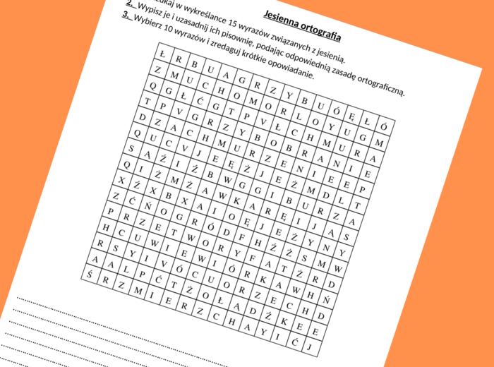 Jesienna ortografia – kl.4-5