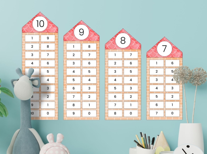 Domki liczbowe - plakaty