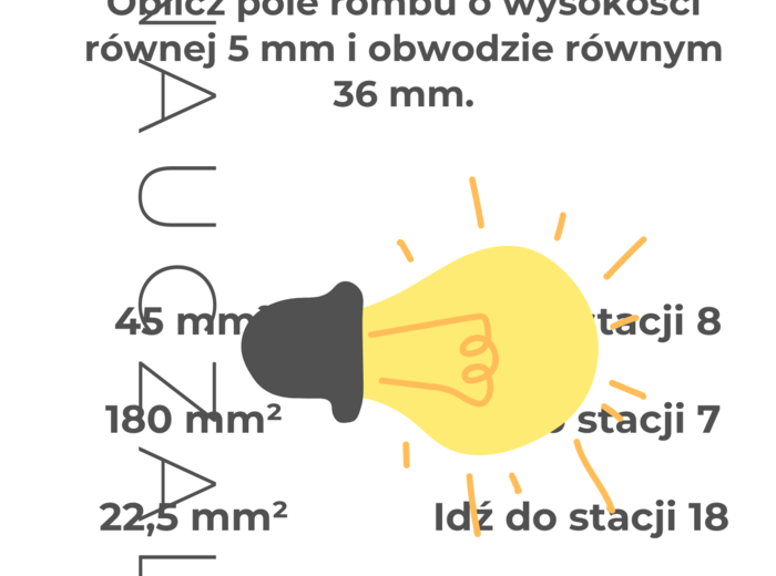 Stacje zadaniowe Pola figur klasy 5 - 6