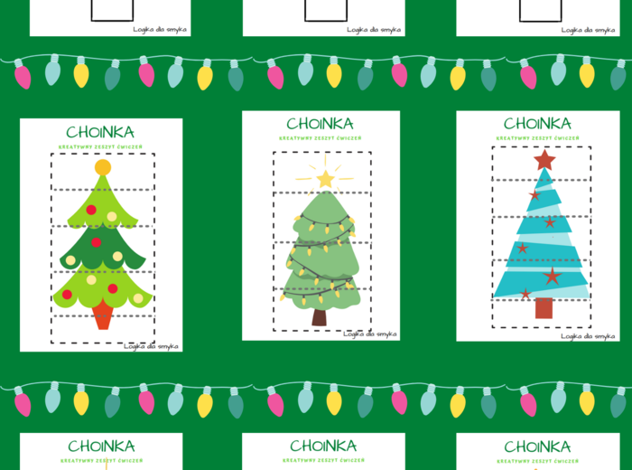 Choinka - kreatywne karty pracy