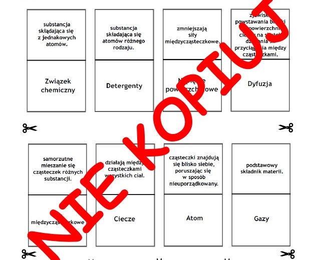 Domino - budowa cząsteczkowa ciał