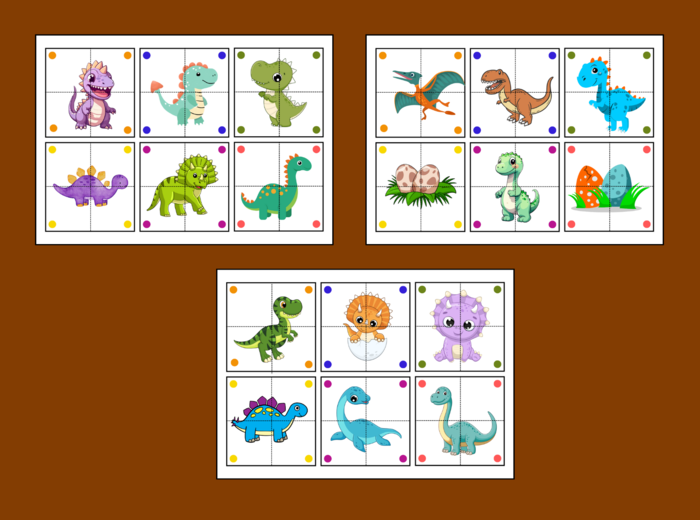 DZIEŃ DINOZAURA - puzzle – układanka- układanki – biblioteka – świetlica – przedszkole – 36 wersji