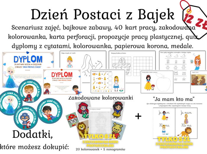 Dzień Postaci z Bajek - Super Bohaterowie, Księżniczki i wiele więcej - 5 listopada