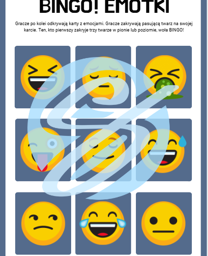 Bingo - Emotki: Zabawa, Która Uczy Rozumienia Emocji!