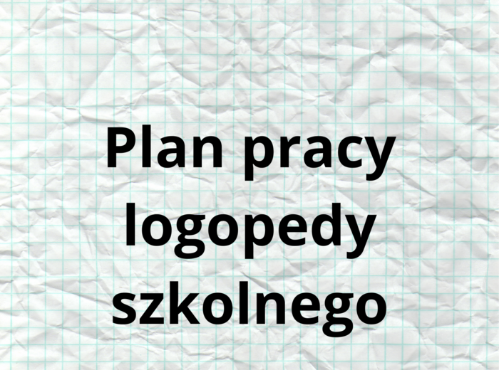 Plan pracy logopedy szkolnego