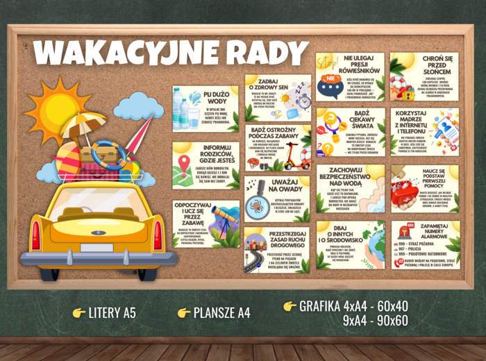 WAKACYJNE RADY - GAZETKA SZKOLNA EDUKACYJNA - BEZPIECZNE WAKACJE