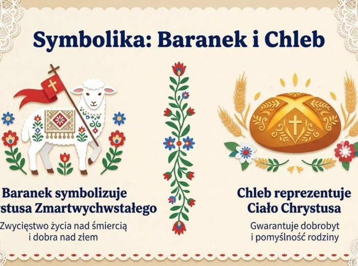 Wielkanoc w Polsce – symbole i zwyczaje (gazetka szkolna / prezentacja, styl folkowy