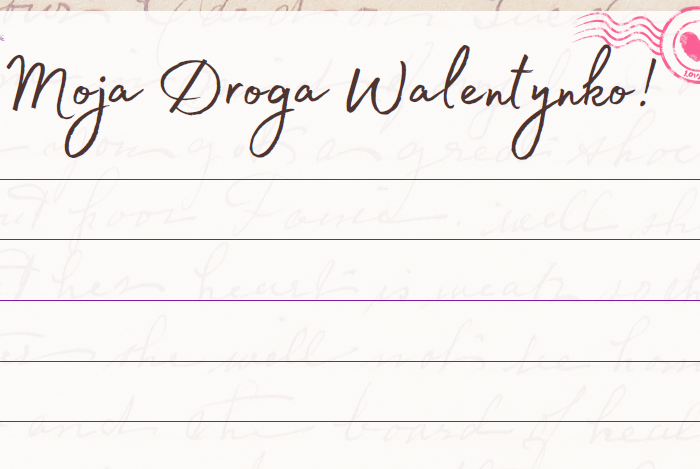 Walentynki - list, 4 wersje, miłość