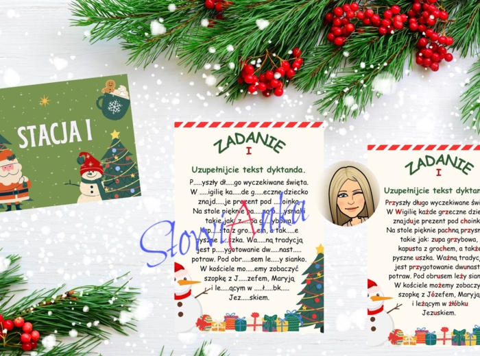 Bożonarodzeniowe STACJE ZADANIOWE