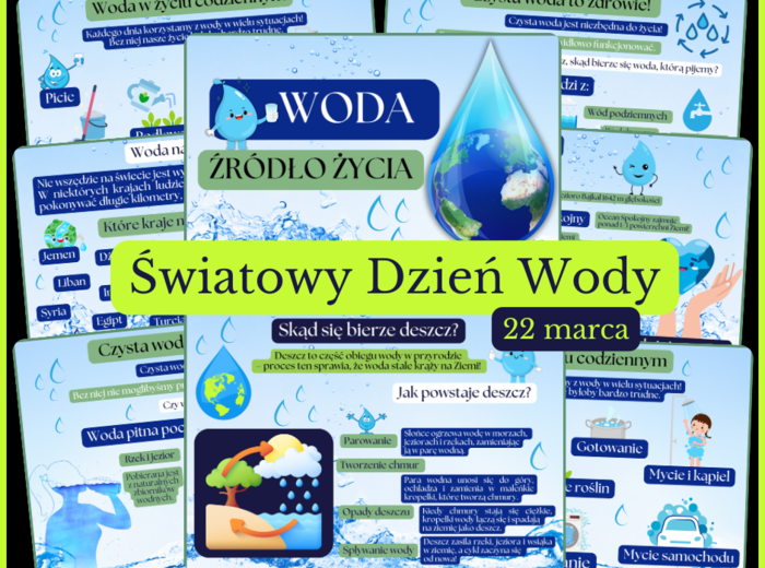WODA - ŻRÓDŁO ŻYCIA - PLANSZE EDUKACYJNE