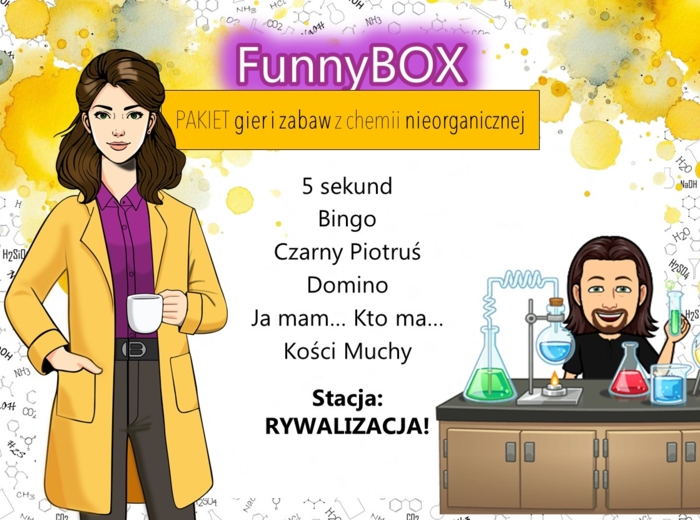 FunnyBOX! Klasa 8. Chemia nieorganiczna. Wodorotlenki. Kwasy. Sole. PAKIET na cały semestr!