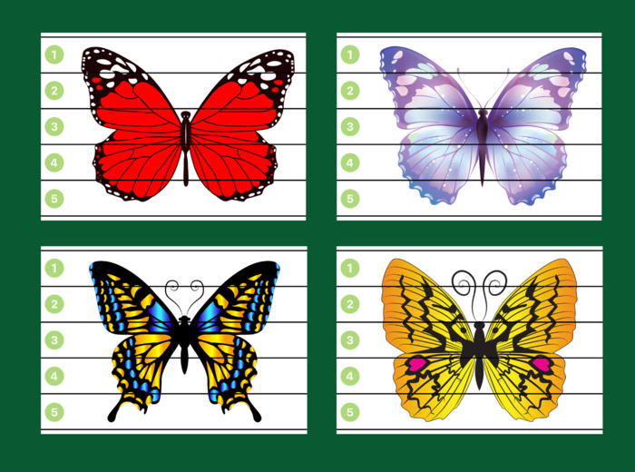 DZIEŃ MOTYLA – puzzle – WIOSNA - biblioteka – świetlica – przedszkole – 12 wersji